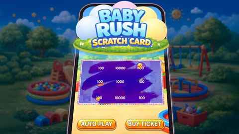 Baby Rush scratch card art