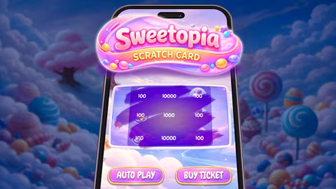 Sweetopia Quest scratch card art